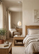 Alabaster White Raindrop Pendant Light