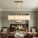 Alabaster Rectangular Linear Chandelier