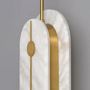 Alabaster Solvane Slender Oval Wall Sconce
