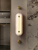 Alabaster Solvane Slender Oval Wall Sconce