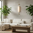 Alabaster Solvane Slender Oval Wall Sconce