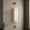 Alabaster Solvane Slender Oval Wall Sconce