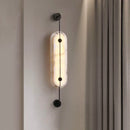 Alabaster Solvane Slender Oval Wall Sconce