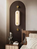 Alabaster Solvane Slender Oval Wall Sconce