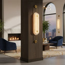 Alabaster Solvane Slender Oval Wall Sconce