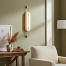 Alabaster Solvane Slender Oval Wall Sconce