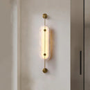 Alabaster Solvane Slender Oval Wall Sconce