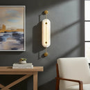 Alabaster Solvane Slender Oval Wall Sconce