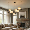Alabaster Square Box Chandelier