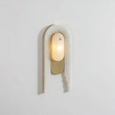Alabaster Stacked Oval Cascada Wall Sconce