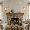 Alabaster Stacked Oval Cascada Wall Sconce