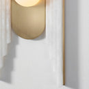 Alabaster Stacked Oval Cascada Wall Sconce