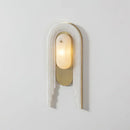 Alabaster Stacked Oval Cascada Wall Sconce