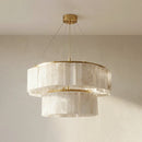 Alabaster diamond chandelier
