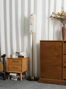 Alabaster Years Black Marble Floor Lamp
