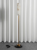 Alabaster Years Black Marble Floor Lamp