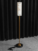 Alabaster Years Black Marble Floor Lamp