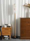 Alabaster Years Black Marble Floor Lamp
