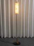 Alabaster Years Black Marble Floor Lamp