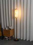 Alabaster Years Black Marble Floor Lamp