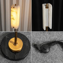 Alabaster Years Brass Floor Lamp