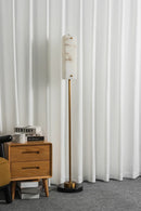 Alabaster Years Brass Floor Lamp