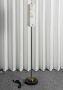 Alabaster Years Brass Floor Lamp