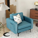 Modern Accent Armchair with Side Storage Pocket by LJGDeals