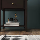 Nightstand with Drawer and Storage Shelf for Bedroom Living Room-Espresso by LJGDeals