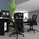 Ergonomic Desk Chair with Lumbar Support and Flip up Armrest-Black by LJGDeals