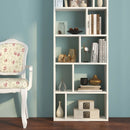 66 Inch Tall 5 Tiers Wood Bookshelf with 10 Open Compartments-White by LJGDeals