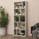 66 Inch Tall 5 Tiers Wood Bookshelf with 10 Open Compartments-White by LJGDeals