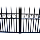 [12-18FT] Heavy-Duty Paris-Style Steel Premium Dual-Swing Driveway Gate (SAK97031)