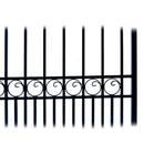 [12-18FT] Heavy-Duty Paris-Style Steel Premium Dual-Swing Driveway Gate (SAK97031)