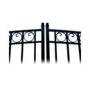 [12-18FT] Heavy-Duty Paris-Style Steel Premium Dual-Swing Driveway Gate (SAK97031)