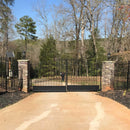 [12-18FT] Heavy-Duty Venice-Style Steel Dual-Swing Driveway Gate (SAK68025)