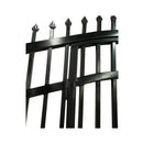 [12-18FT] Heavy-Duty Vienna-Style Steel Dual-Swing Driveway Gate With Built-In Pedestrian Door (SAK75103)