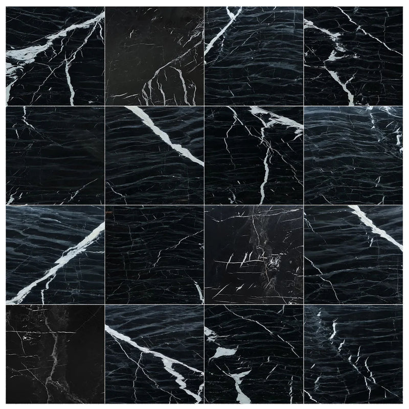 Alexandrette Black Marble Polished Floor and Wall Tile