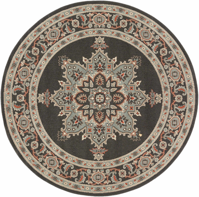 Roseglen Brown Medallion Area Rug