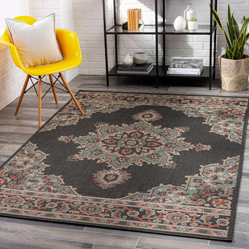 Roseglen Brown Medallion Area Rug