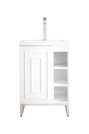 James Martin Alicante' 24" Single Bathroom Vanity, Glossy White