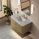 James Martin Allamari 36" Floating Single Bathroom Vanity, Dune Mist