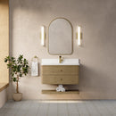 James Martin Allamari 36" Floating Single Bathroom Vanity, Dune Mist