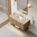James Martin Allamari 48" Floating Single Bathroom Vanity, Dune Mist
