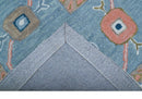 Allure Custom Made Ivory And Blue Traditional Oushak Hand Tufted Wool Rug