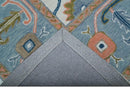 Ivory and Blue Hand Tufted Oushak Wool Rug - Traditional Custom by The Rug Decor