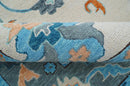 Peach And Blue Traditional Hand Tufted Wool Area Rug - Custom Made Premium Quality by The Rug Decor
