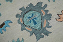 Peach And Blue Traditional Hand Tufted Wool Area Rug - Custom Made Premium Quality by The Rug Decor