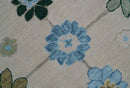 Allure Custom Made Traditional Oushak Beige And Blue Hand Tufted Wool Rug