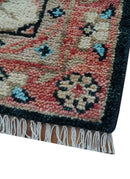 Beige Turkish Hand Knotted Wool Area Rug - Authentic Anatolian Geometric Patterns by The Rug Decor
